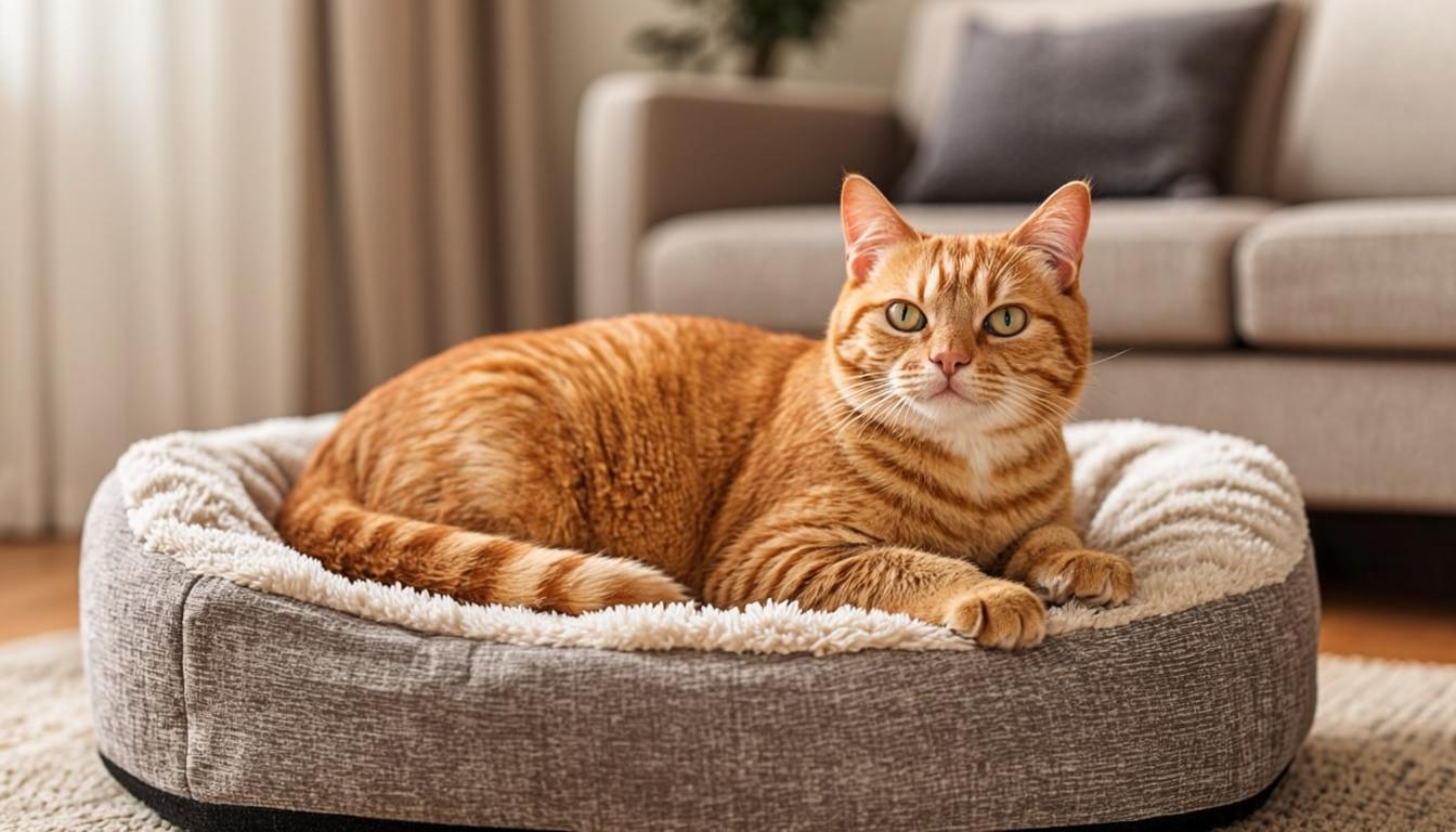 Gato cómodo en su cama - MundoMichi